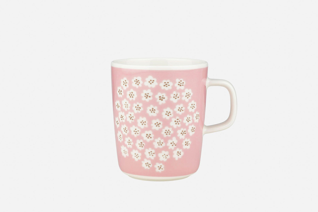 マリメッコ マグ250ml /プケッティ/ライトピンク×ホワイト/日本限定カラー