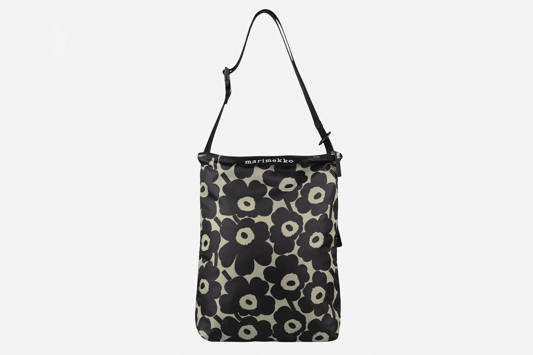 マリメッコ　ショルダーNeat Crossbody／ウニッコ Ｍ／ブラック×カーキ